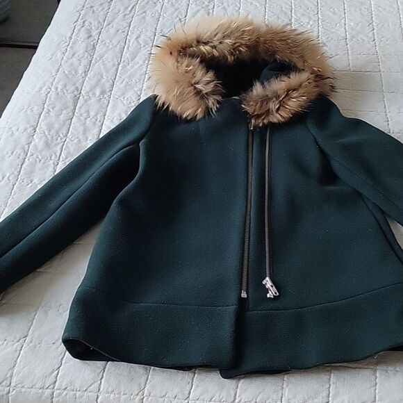 Sandro Green Wool Jacket - Picture 3 of 5